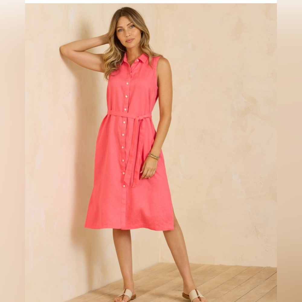 Two Palms Linen Shirt Dress